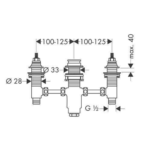 Hansgrohe Talis E 71747000 įgręžiamas 3 dalių vonios maišytuvas su apatine dalimi 3 Hansgrohe Talis E 71747000 įgręžiamas 3 dalių vonios maišytuvas su apatine dalimi 3