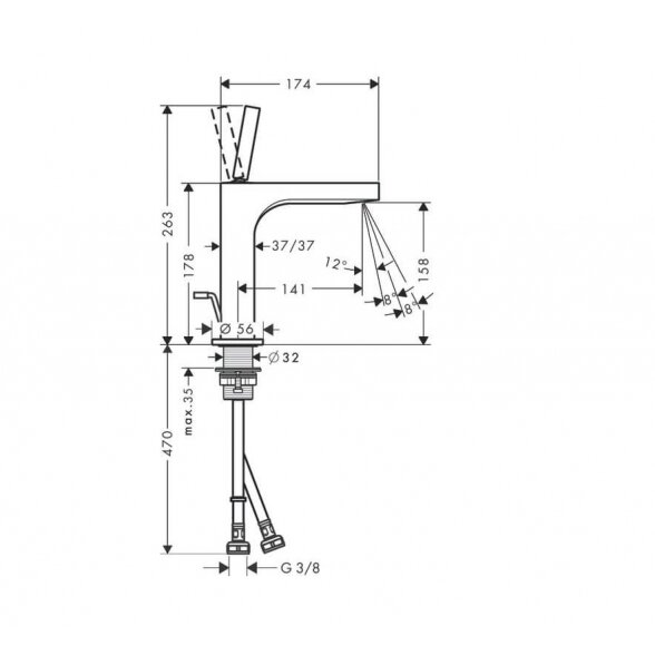 Hansgrohe Axor Citterio 160 praustuvo maišytuvas 3 Hansgrohe Axor Citterio 160 praustuvo maišytuvas 3