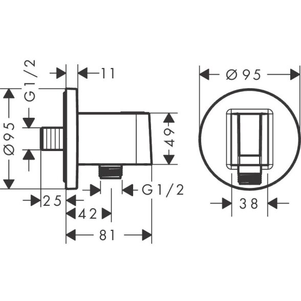 Hansgrohe Ecostat Comfort S potinkinė termostatinė dušo sistema 8