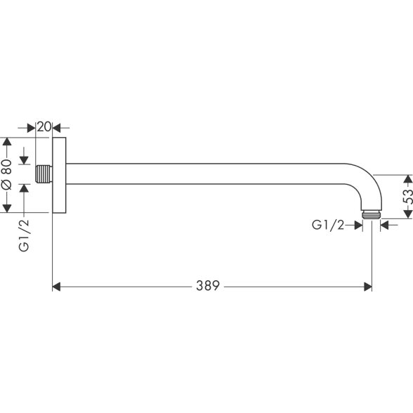 Hansgrohe Ecostat Comfort S potinkinė termostatinė dušo sistema 6