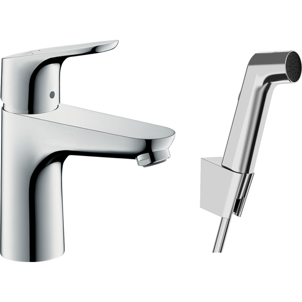 Hansgrohe Focus 100 31927000 praustuvo maišytuvas su bidete dušeliu Hansgrohe Focus 100 31927000 praustuvo maišytuvas su bidete dušeliu