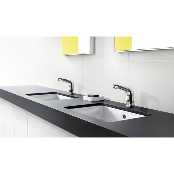 Hansgrohe Focus bekontaktis praustuvo maišytuvas, 6V 1 Hansgrohe Focus bekontaktis praustuvo maišytuvas, 6V 1