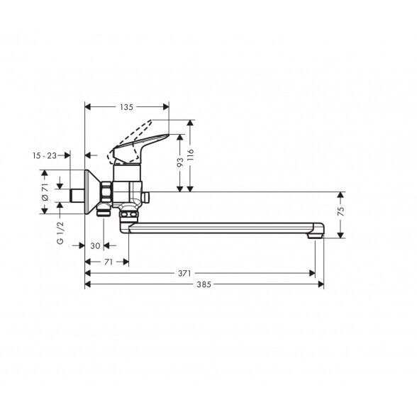 Hansgrohe Logis 71402000 vonios maišytuvas 1 Hansgrohe Logis 71402000 vonios maišytuvas 1