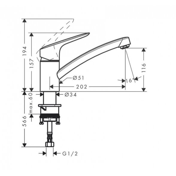 Hansgrohe Logis M31 71830000 virtuvinis maišytuvas 1 Hansgrohe Logis M31 71830000 virtuvinis maišytuvas 1