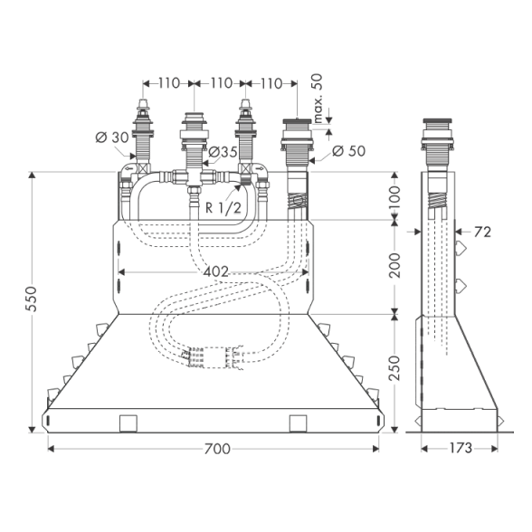 Hansgrohe Metris 31442000 į vonios kraštą montuojamas maišytuvas 2 Hansgrohe Metris 31442000 į vonios kraštą montuojamas maišytuvas 2