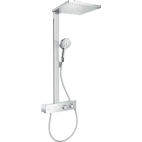 Hansgrohe Raindance E Showerpipe 27361000 virštinkinė termostatinė dušo sistema Hansgrohe Raindance E Showerpipe 27361000 virštinkinė termostatinė dušo sistema