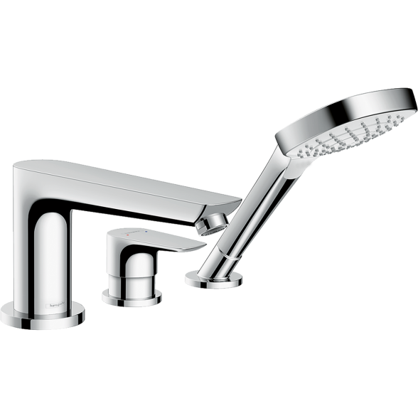 Hansgrohe Talis E 71730000 įgręžiamas 3 dalių vonios maišytuvas su apatine dalimi