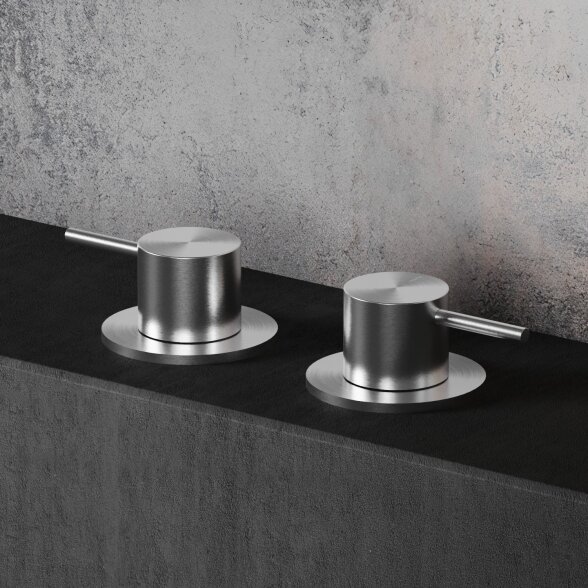 Hapa 316 Inox praustuvo rankenėlių pora karštam ir šaltam vandeniui 1 Hapa 316 Inox praustuvo rankenėlių pora karštam ir šaltam vandeniui 1
