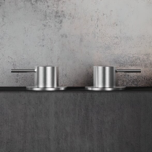 Hapa 316 Inox praustuvo rankenėlių pora karštam ir šaltam vandeniui Hapa 316 Inox praustuvo rankenėlių pora karštam ir šaltam vandeniui