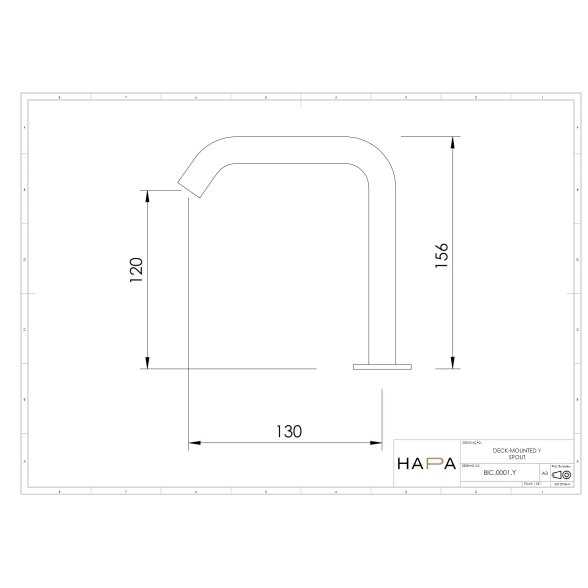 Hapa C35 ant praustuvo montuojamas Y formos snapelis, 156 mm 2 Hapa C35 ant praustuvo montuojamas Y formos snapelis, 156 mm 2