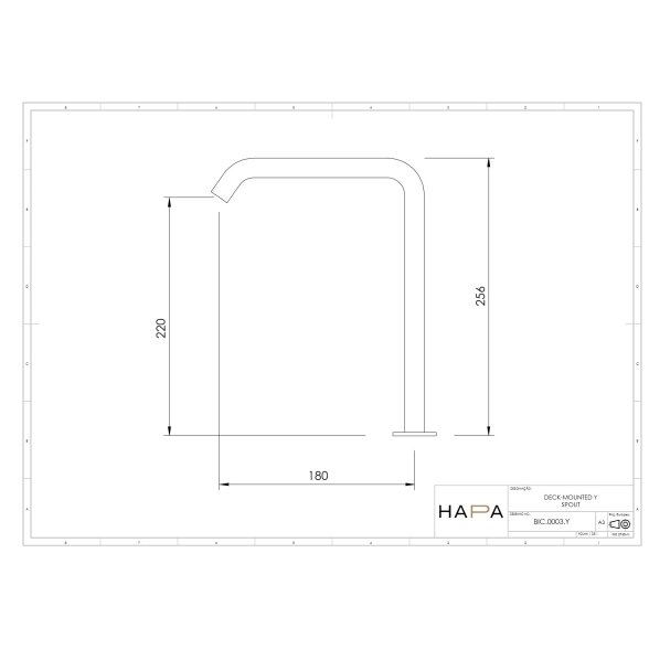 Hapa C35 ant praustuvo montuojamas Y formos snapelis, 256 mm 2 Hapa C35 ant praustuvo montuojamas Y formos snapelis, 256 mm 2