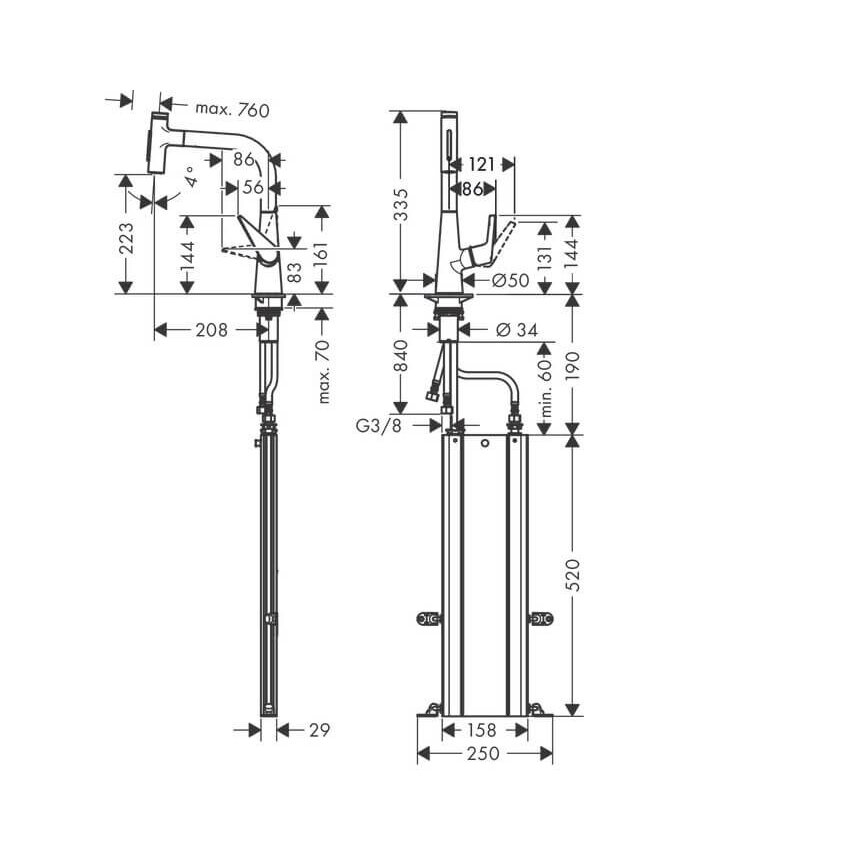 Hansgrohe Talis Select M51 73868000 virtuvinis maišytuvas 1 Hansgrohe Talis Select M51 73868000 virtuvinis maišytuvas 1