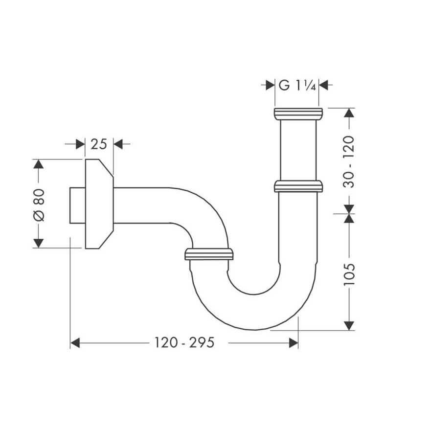 Hansgrohe 53010000 praustuvo sifonas 1 Hansgrohe 53010000 praustuvo sifonas 1