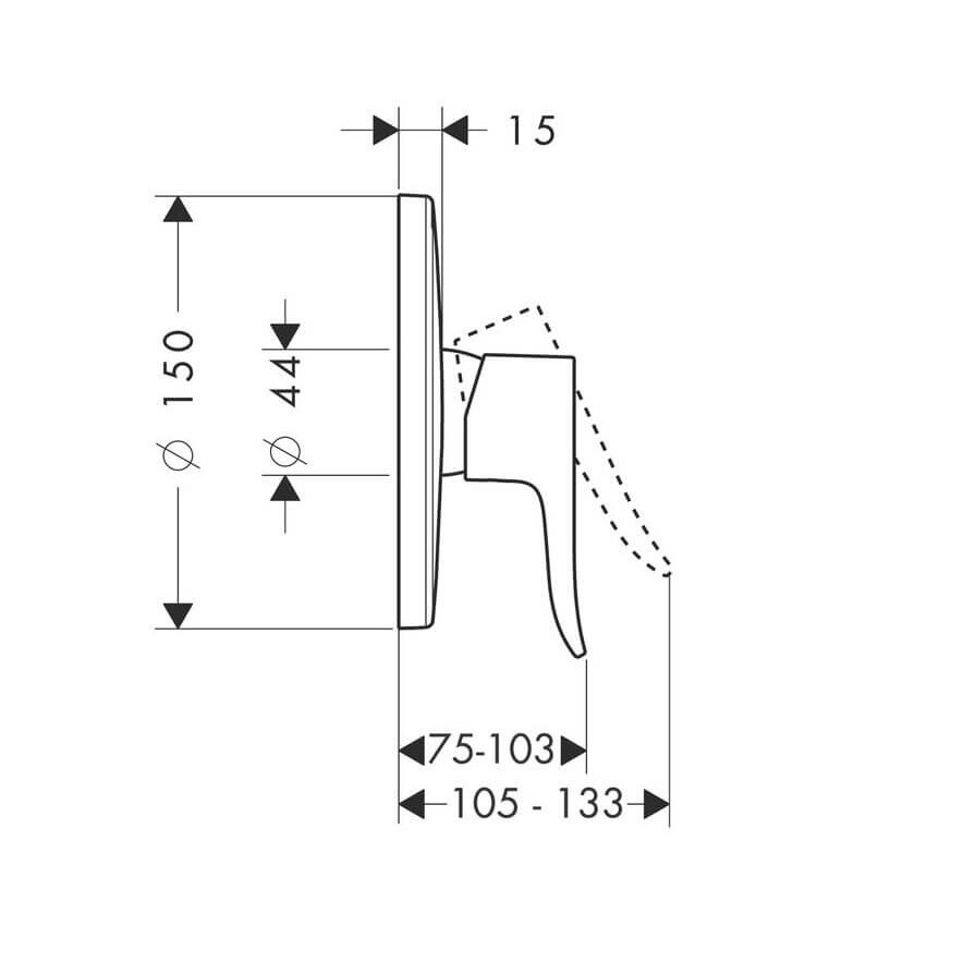 Hansgrohe Metris 31685000 potinkinis dušo maišytuvas 3