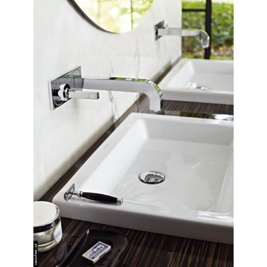 Hansgrohe Axor Citterio 160 mm praustuvo maišytuvas iš sienos ant vienos plokštelės Hansgrohe Axor Citterio 160 mm praustuvo maišytuvas iš sienos ant vienos plokštelės