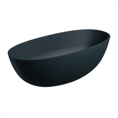 Juoda laisvai pastatoma lieto akmens vonia Omnires SHELL M+ SHELL175WWBLV 175 x 78 cm Juoda laisvai pastatoma lieto akmens vonia Omnires SHELL M+ SHELL175WWBLV 175 x 78 cm