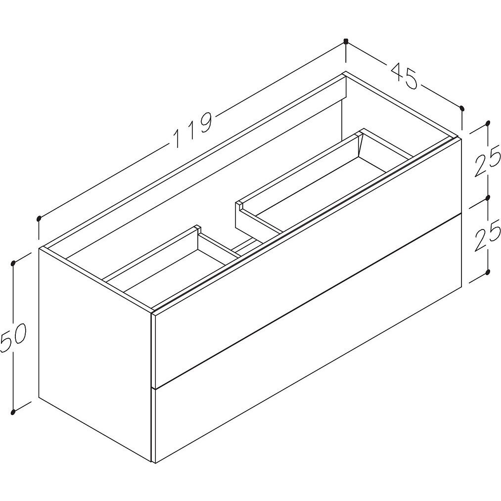 Kamė GAMA spintelė po praustuvu 120 cm 2 Kamė GAMA spintelė po praustuvu 120 cm 2
