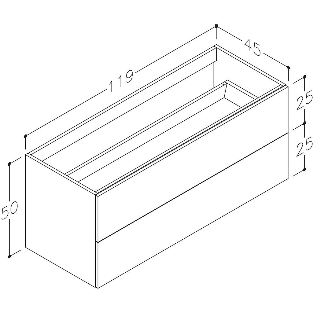 Kamė GAMA spintelė po stalviršiu 120 cm 2