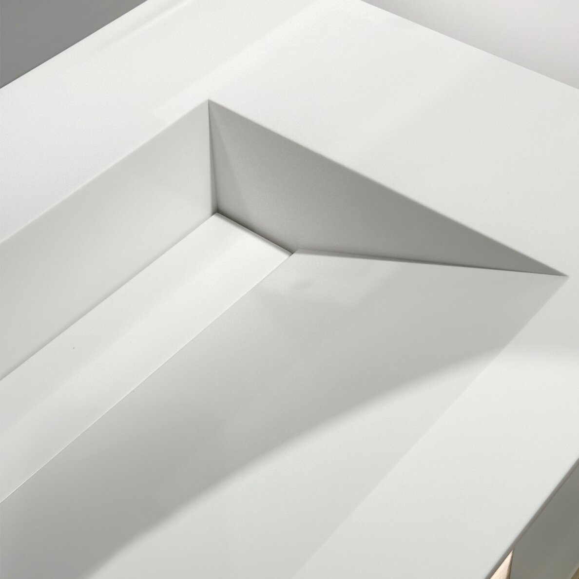 Kamė CORIAN®1 įleidžiamas praustuvas 60 cm, matinis baltas 6 Kamė CORIAN®1 įleidžiamas praustuvas 60 cm, matinis baltas 6