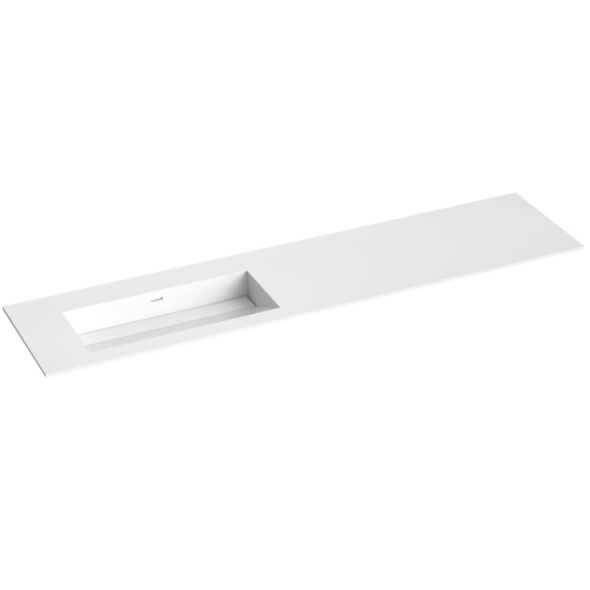 Kamė CORIAN®1 praustuvas su dubeniu kairėje 200 cm, matinis baltas Kamė CORIAN®1 praustuvas su dubeniu kairėje 200 cm, matinis baltas