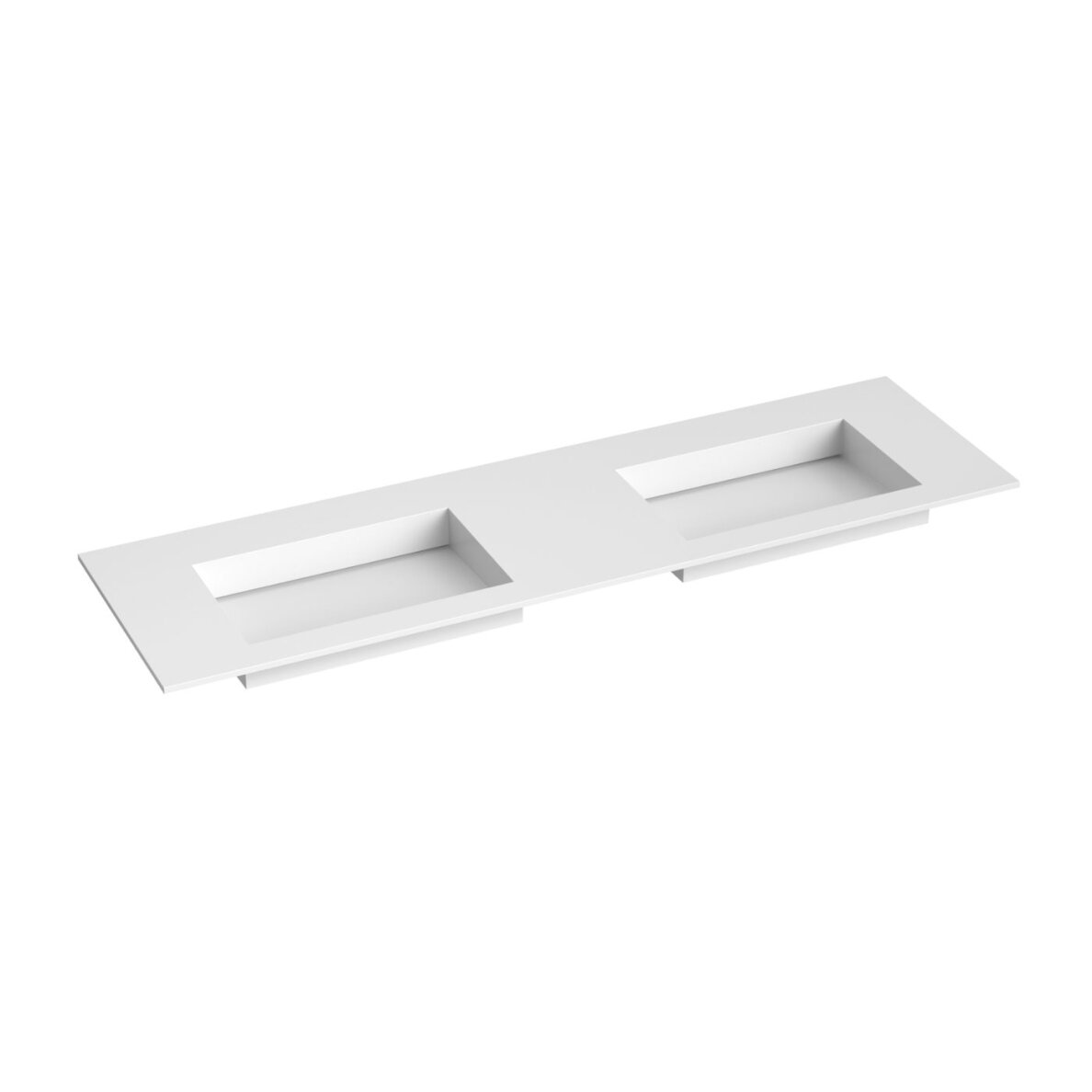 Kamė CORIAN®2 dvigubas praustuvas 160 cm, matinis baltas