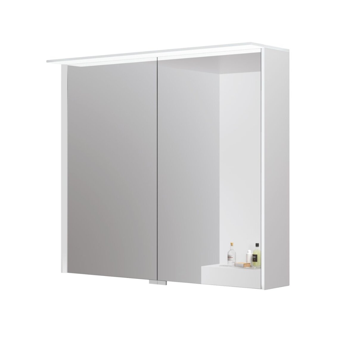 Kamė LOFT veidrodinė spintelė su LED stogeliu 80 cm Kamė LOFT veidrodinė spintelė su LED stogeliu 80 cm