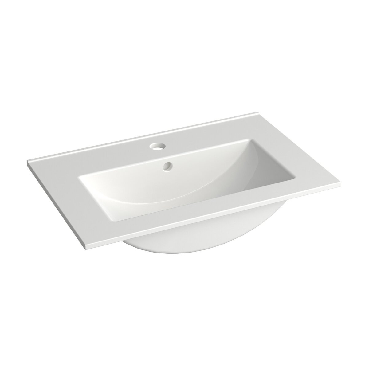 Kamė LUARA įleidžiamas keraminis praustuvas 50 cm, baltas
