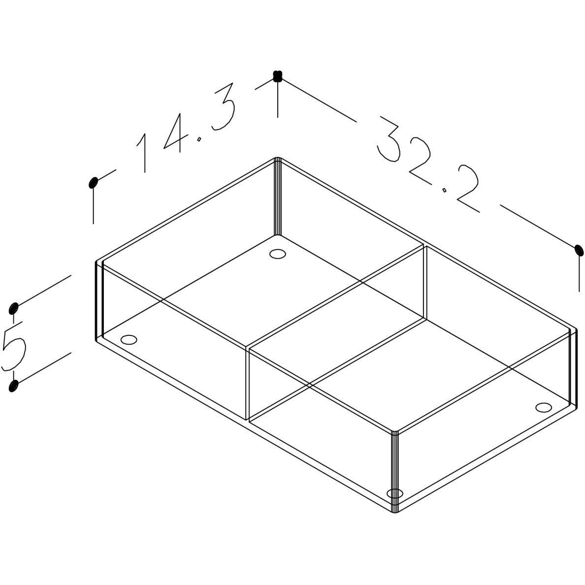 Kamė organinio stiklo dėžutė 270x143 mm (B) 1 Kamė organinio stiklo dėžutė 270x143 mm (B) 1
