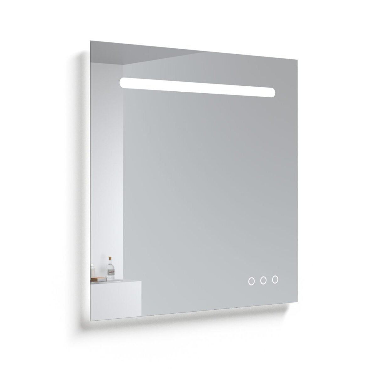 Kamė SMART veidrodis su LED apšvietimu ir Bluetooth 80 × 80 cm Kamė SMART veidrodis su LED apšvietimu ir Bluetooth 80 × 80 cm