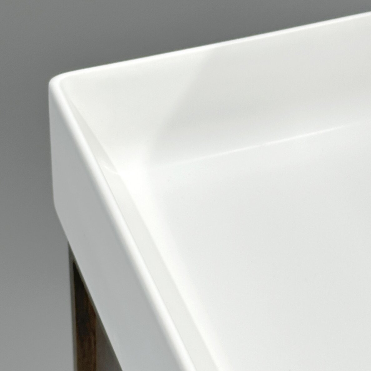 Kamė SOLE pastatomas keraminis praustuvas 100 cm, matinis baltas 3