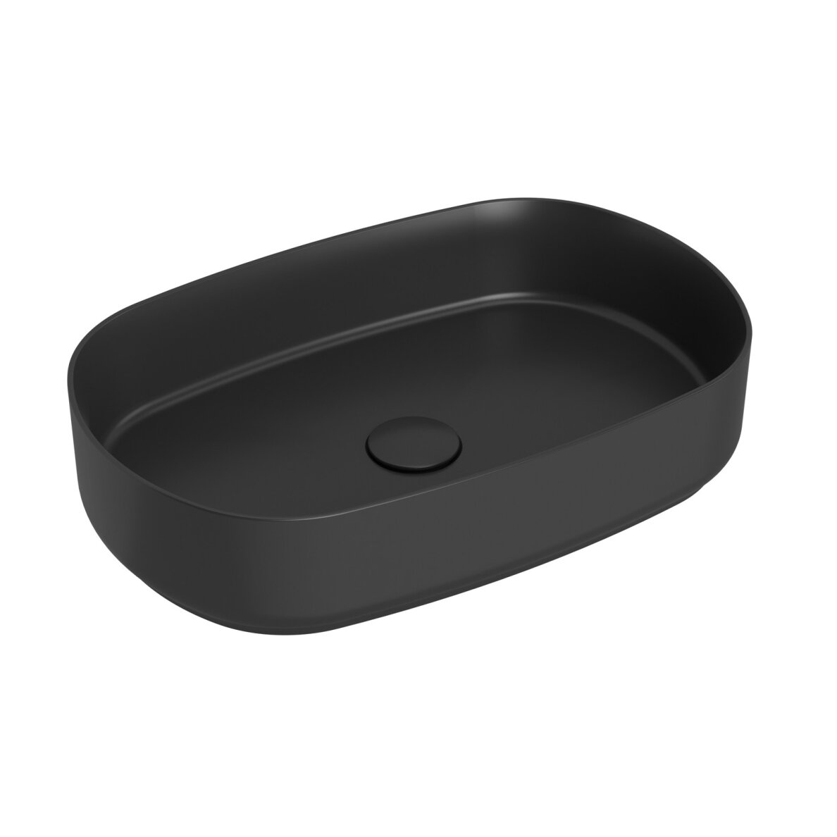 Kamė VESSEL pastatomas keraminis praustuvas, matinis juodas 1 Kamė VESSEL pastatomas keraminis praustuvas, matinis juodas 1