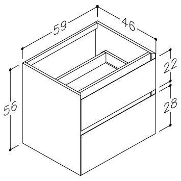 Kamė LOFT spintelė po stalviršiu 60 cm 3 Kamė LOFT spintelė po stalviršiu 60 cm 3