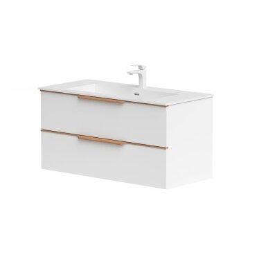 Kamė AMBER spintelė su CORIAN praustuvu 100 cm