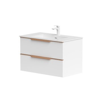Kamė AMBER spintelė su CORIAN praustuvu 80 cm
