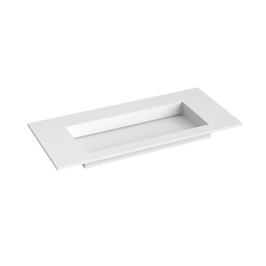 Kamė CORIAN®2 įleidžiamas praustuvas 100 cm, matinis baltas