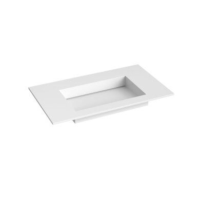 Kamė CORIAN®2 įleidžiamas praustuvas 80 cm, matinis baltas Kamė CORIAN®2 įleidžiamas praustuvas 80 cm, matinis baltas