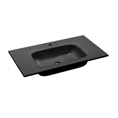 Kamė ELIDE įleidžiamas keraminis praustuvas 60 cm, juodas