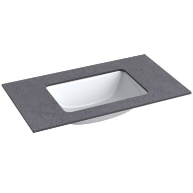 Kamė ILSA HPL stalviršis su klijuotu keraminiu praustuvu 80 cm Kamė ILSA HPL stalviršis su klijuotu keraminiu praustuvu 80 cm