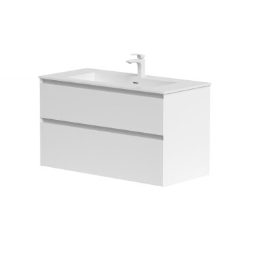 Kamė LOFT spintelė su CORIAN praustuvu 100 cm