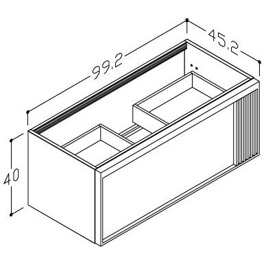 Kamė SOLE spintelė po praustuvu 100 cm 1