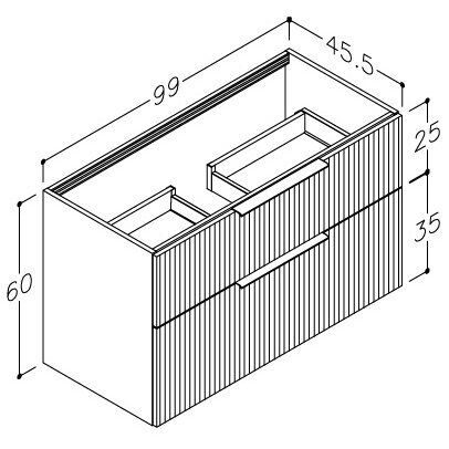 Kamė BIG spintelė po praustuvu 100 cm 2 Kamė BIG spintelė po praustuvu 100 cm 2