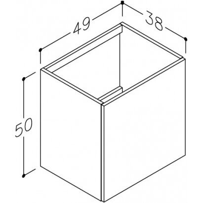 Kamė DUET spintelė po praustuvu 50 cm 6 Kamė DUET spintelė po praustuvu 50 cm 6