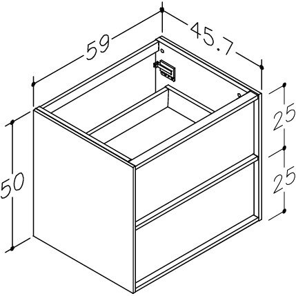 Kamė HOME spintelė po stalviršiu 60 cm 1