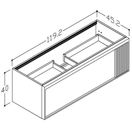 Kamė SOLE spintelė po praustuvu 120 cm 1 Kamė SOLE spintelė po praustuvu 120 cm 1