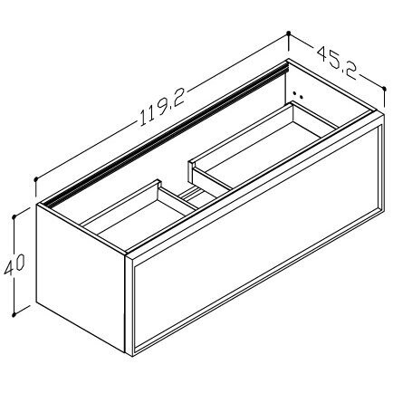 Kamė SOLE spintelė po praustuvu 120 cm 3 Kamė SOLE spintelė po praustuvu 120 cm 3