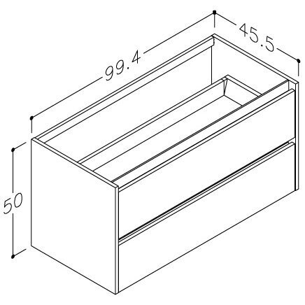 Kamė CITY spintelė po stalviršiu 120 cm 1