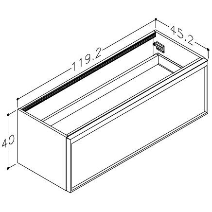 Kamė SOLE spintelė po stalviršiu 120 cm 3