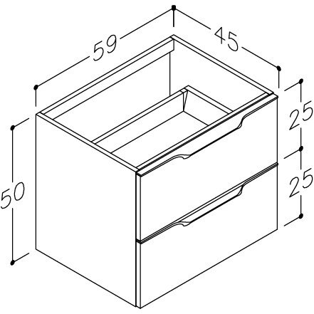 Kamė AMBER spintelė po stalviršiu 60 cm 1