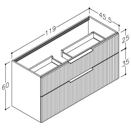 Kamė BIG spintelė po praustuvu 120 cm 2 Kamė BIG spintelė po praustuvu 120 cm 2