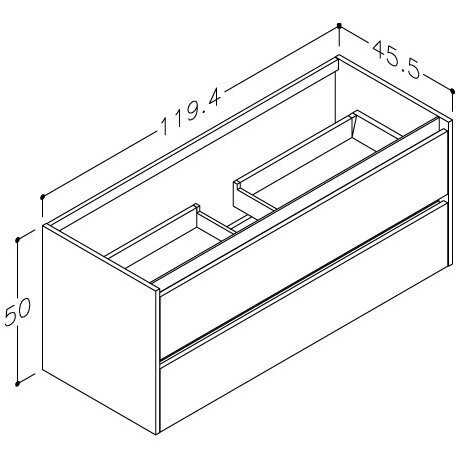Kamė CITY spintelė po praustuvu 120 cm 1 Kamė CITY spintelė po praustuvu 120 cm 1